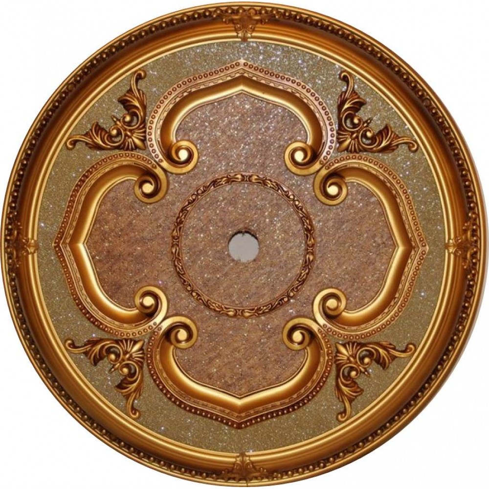 80 cm Yuvarlak Osmanli Saray Tavan Sf-220 Avize Gobegi Patina-Eskitme Altin Varakli 3D